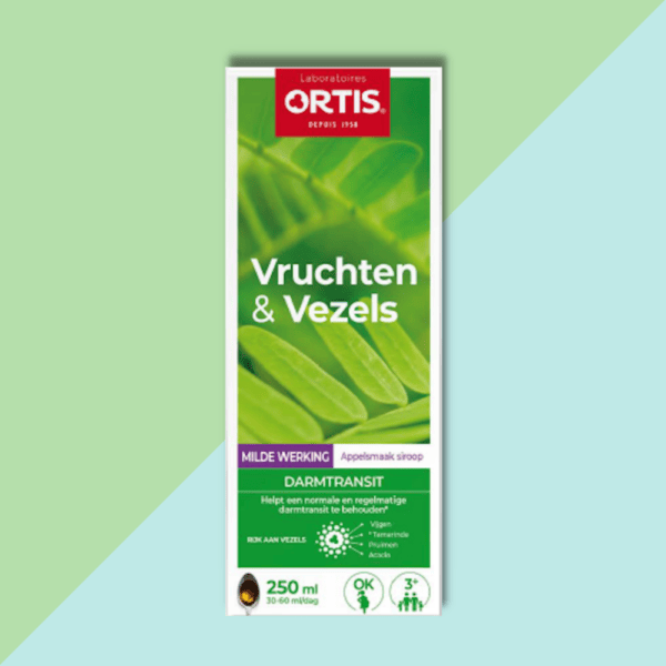 Ortis Vruchten & Vezels siroop voorkant